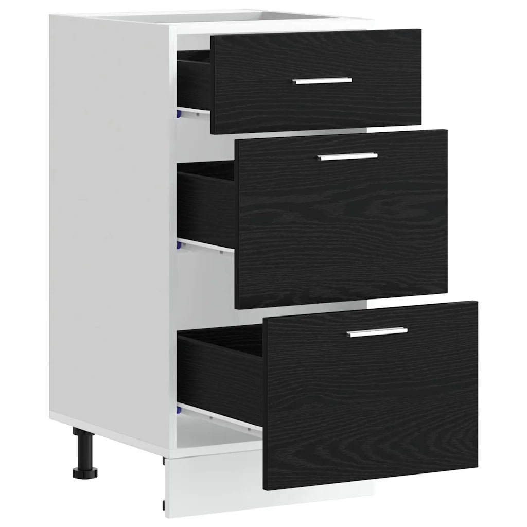 Base per Cucina Rovere Nero 40 x 46 x 81,5 cm Legno multistrato 876659