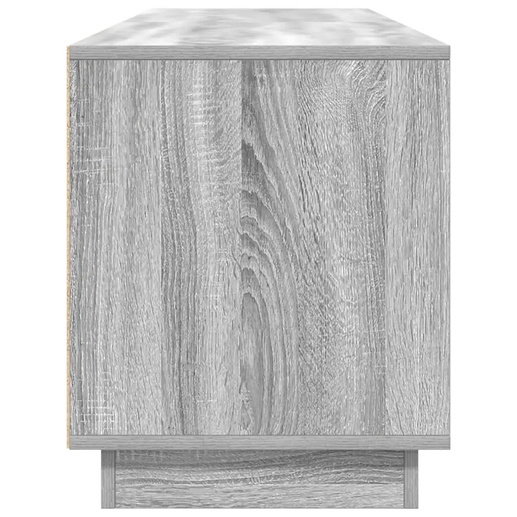 Mobile Porta TV con Luci LED-Credenza per TV Grigio Sonoma 193,5x41x50 cm
