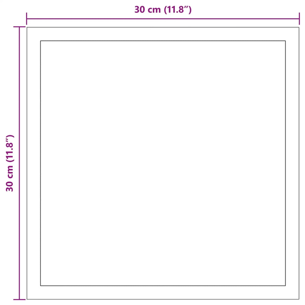 Specchio da bagno LED Trasparente 30 x 30 cm vetro temperato 42045806