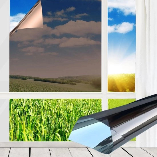 Foglio riflettente autoadesivo per privacy - Protezione UV - Finestre - Casa - Bagno - Ufficio - Salotto