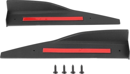 Diffusori Winglet Vleugels Zwart - Rokken Rocker Uitbreidingspaneel Splitter Lip - Adatto per Mustang Roush 2015+