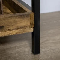Libreria Stile Industriale a 5 Ripiani in Legno e Metallo, 48x30x155cm, Marrone Rustico