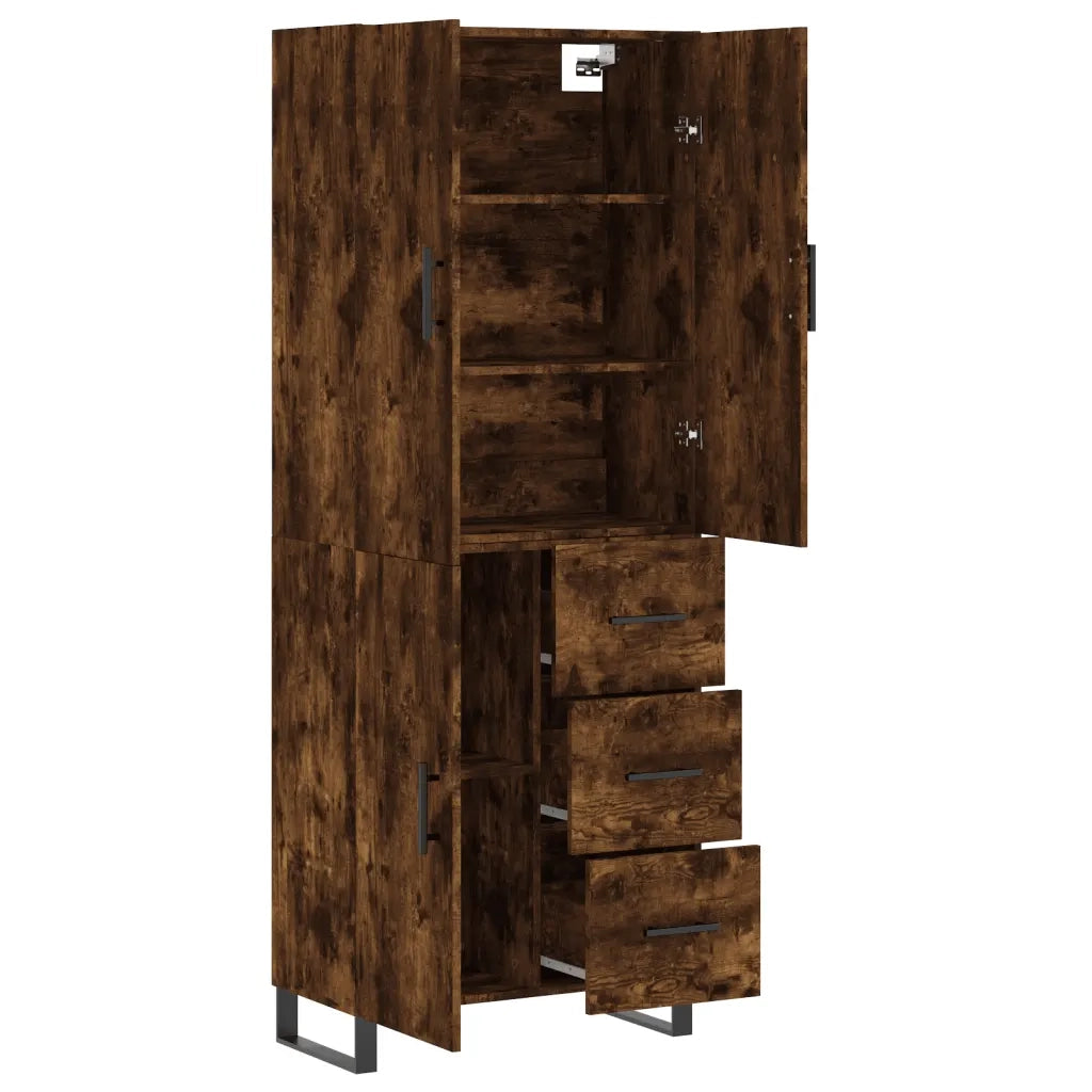 Credenza Rovere Fumo  69,5x34x180 cm in Legno Multistrato 3195928