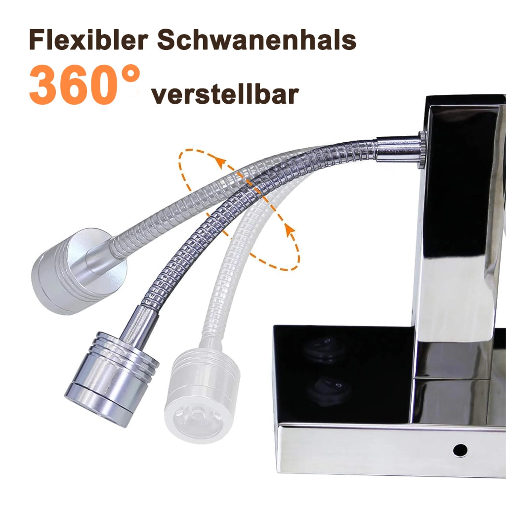 ZMH Lampada da Parete per Camera da Letto Nera Orientabile con Paralume Tessuto LED E27 Interruttore per Corridoio Letto