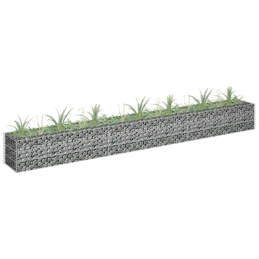 Gabbione Letto Rialzato in Acciaio Zincato 270x30x30 cm cod mxl 52335