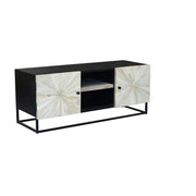 Porta tv per soggiorno Industrial in Legno Metallo cm 140x46x56 - WILFORD