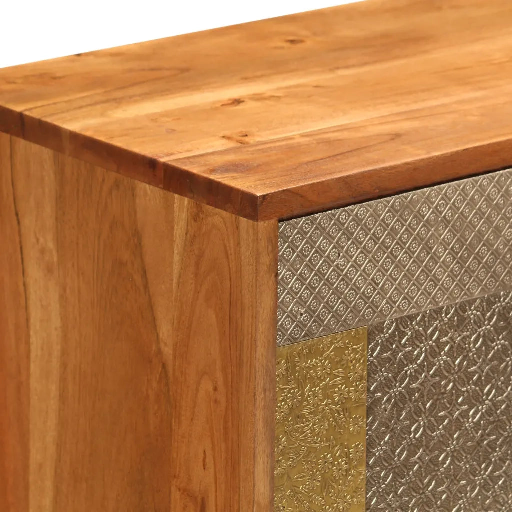 Credenza 80x30x75 cm in Legno Massello di Acacia 247683