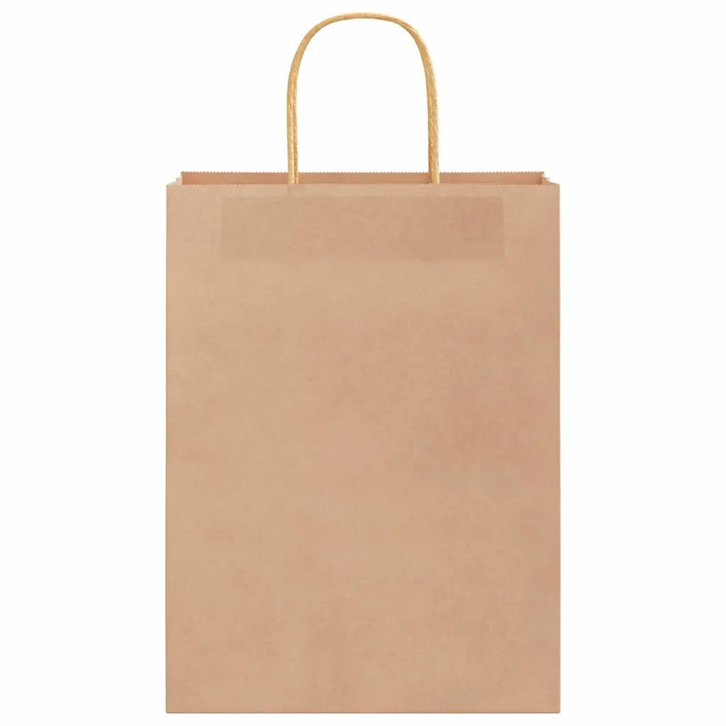 Sacchetti di Carta 250 pz con Manici Marrone 26x12x35 cm CFW8962316