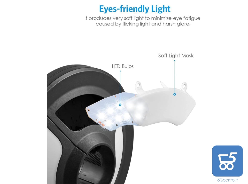 Luce LED a Batteria e USB per Pali Ombrelloni Campeggio Giardino 36 Led 8000 K 5V 1A 120lm o 400 LM, 2 Livelli di Luminosità