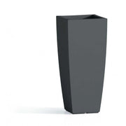 Vaso alto moderno di design 33x33 H70 in polimero antracite resistente per interno ed esterno - Made in Italy - Monacis