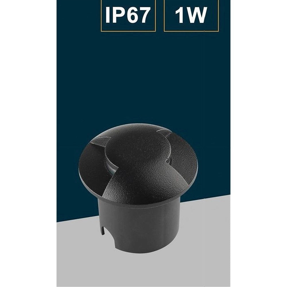 Trade Shop - Faretto Calpestabile Led 1w 2 Fasci Luce Lampada Segnapassi Per Esterno Ip67 322 -