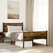 Giroletto senza Materaso in Metallo Rovere Fumo 107x203 cm