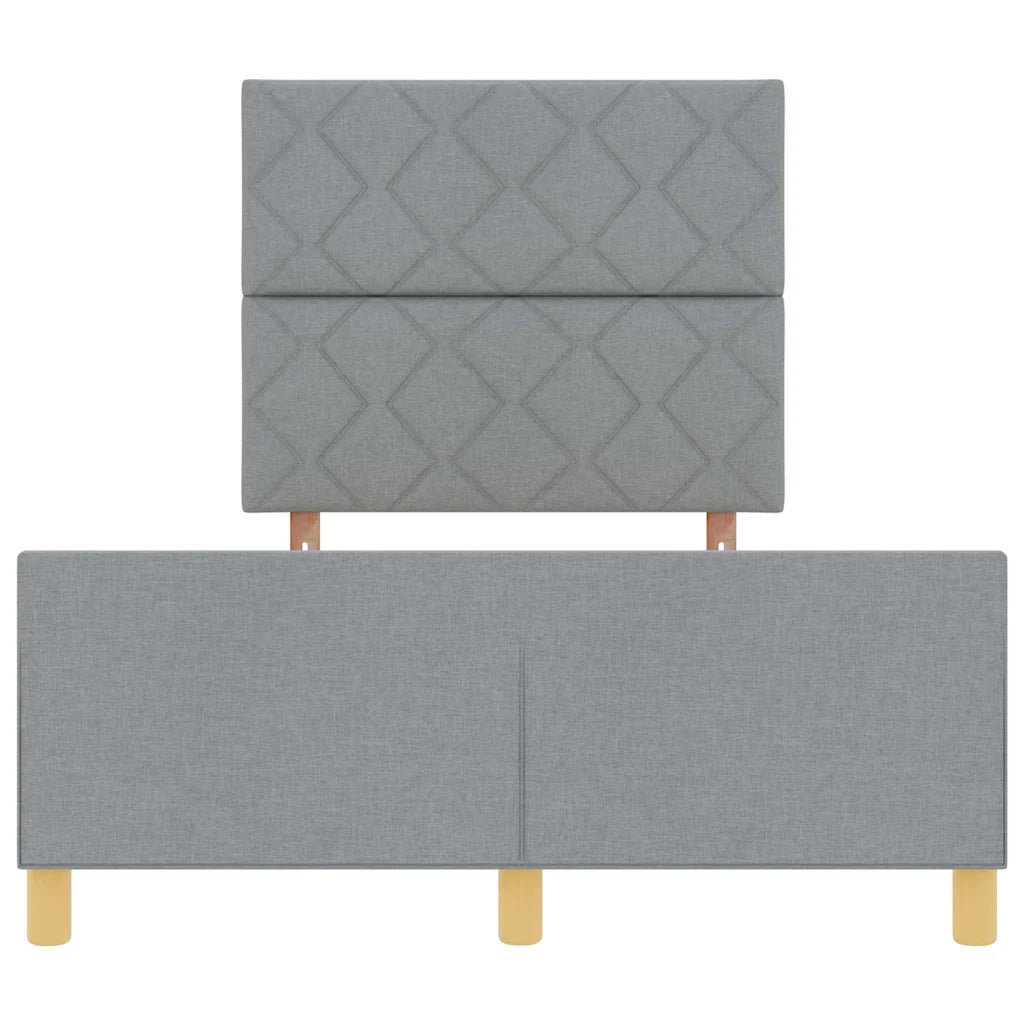 Struttura del letto Grigio chiaro 120 x 200 cm Tessuto