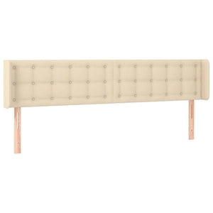 Testiera ad Orecchio Crema 203x16x78/88 cm in Tessuto