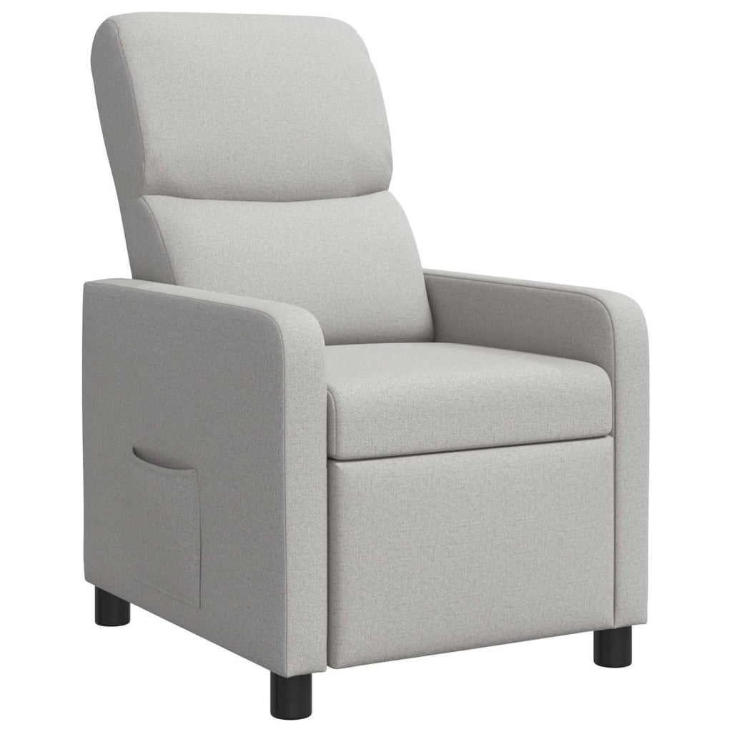 Divano Sedia-Poltrona reclinabile Grigio Nuvola Tessuto 221038