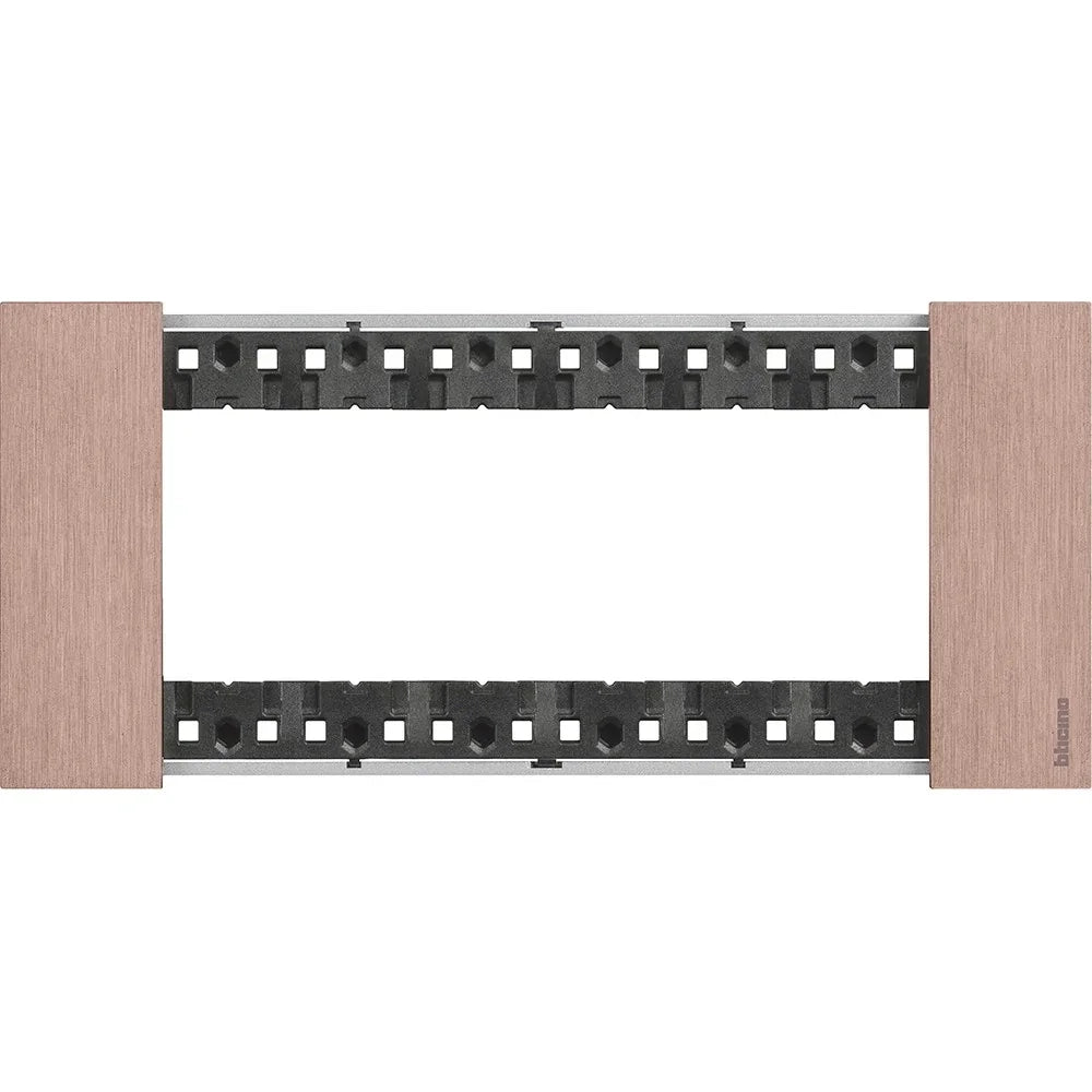 Placca Bticino Living Now 6 moduli colore Rame KA4806ZM