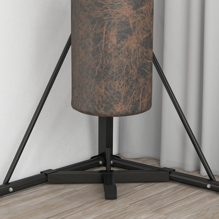 Supporto Sacco da Boxe Autoportante 170x90x182-225 cm in Acciaio Nero