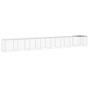 Pollaio/recinto con tetto trasparente 803 x 98 x 90 cm acciaio zincato grigio 02_0043988