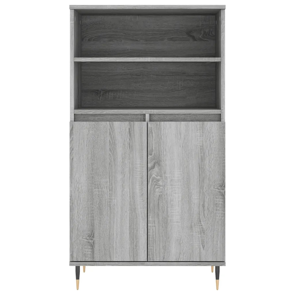 Credenza Grigio Sonoma 60x36x110 cm in Legno Multistrato 831482