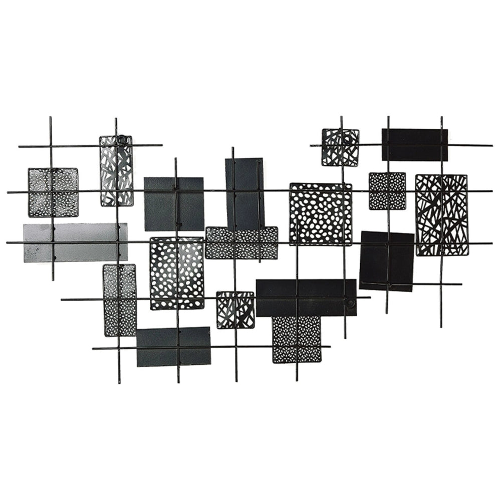 Decorazione da parete Motivo geometrico in metallo dorato Arte da parete in stile moderno