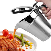 Ciotola per salse in acciaio inossidabile, ciotola per salse con coperchio, 750 ml, doppia isolazione, ciotola per salse in acciaio inossidabile, contenitore per salse termiche, ciotola per salse per vaniglia, latte, salse, maionese, latte