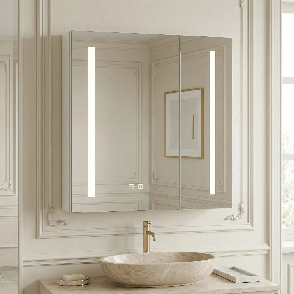 Armadietto Con Specchio Led M1015-60 60x65