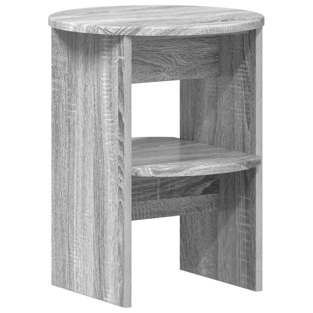 Mobile laterale Sonoma grigia Ø40 x 50 cm Legno ingegnerizzato 899828