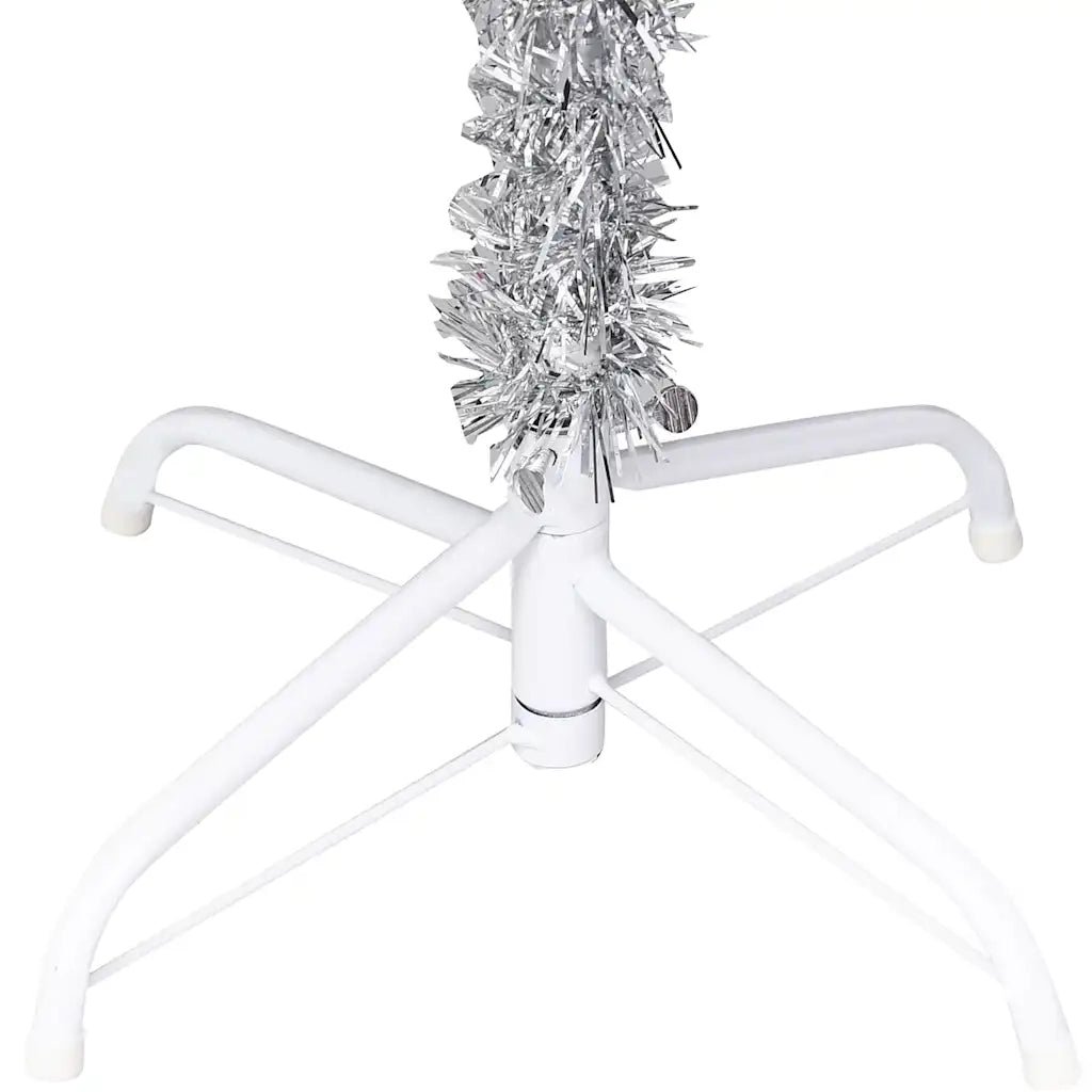 Albero di Natale Preilluminato con Palline Argento 120 cm PET 3077608