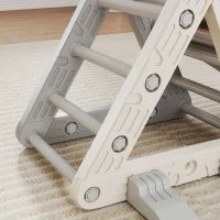Struttura per Arrampicata per Bambini di 18-48 Mesi con Scivolo e Rampa 130x80x69 cm Grigio e Bianco