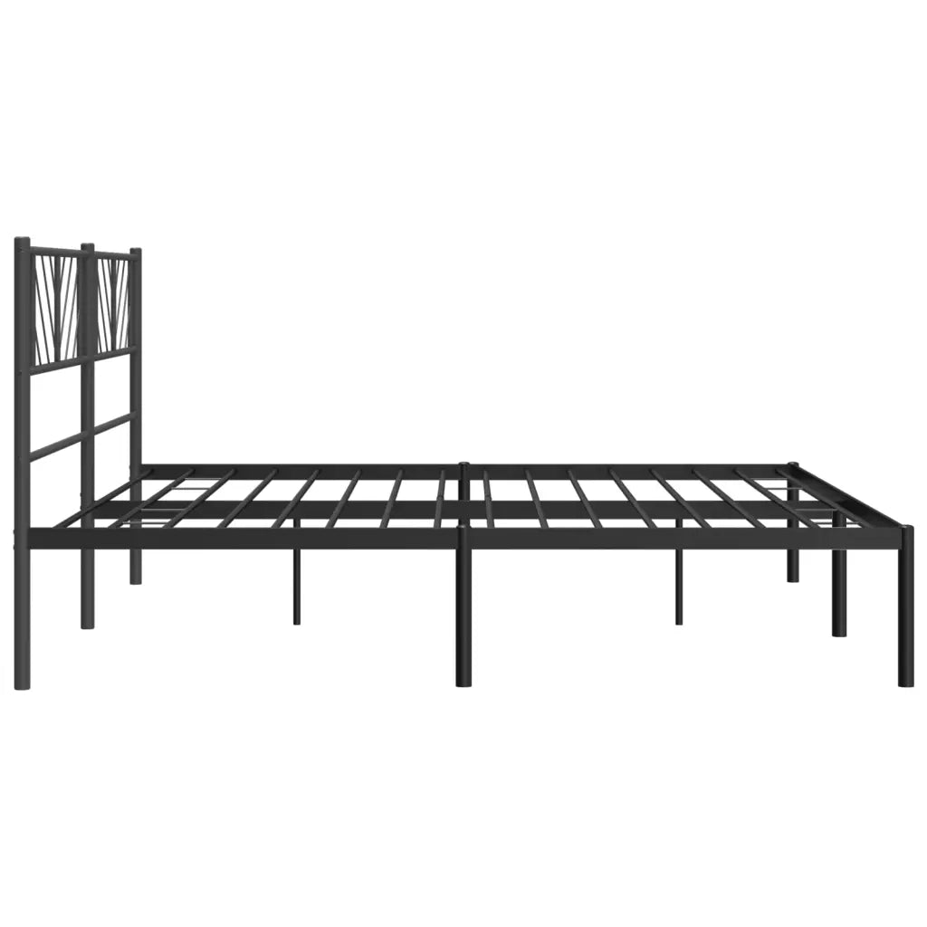 Giroletto con Testiera in Metallo Nero 200x200 cm 372186