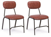 Set 2 Sedie 44x55x78h cm Debbie Arancio Scuro Vintage
