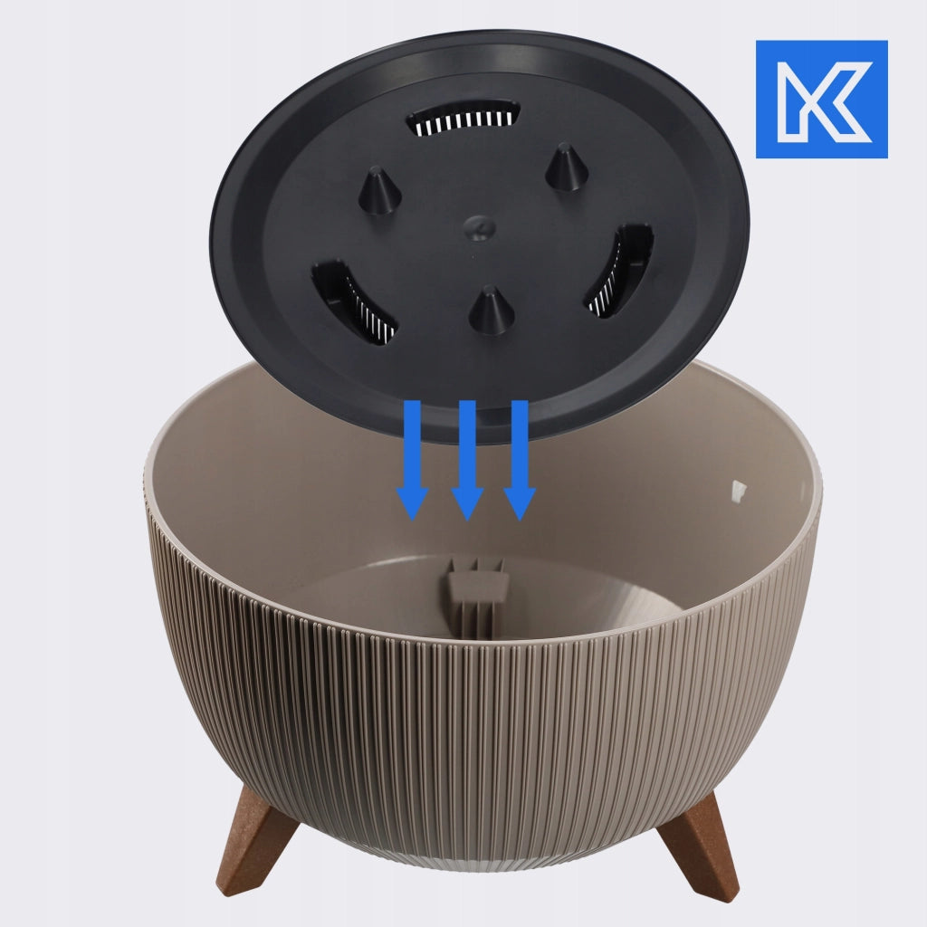 Vaso da giardino KADAX con gambe per fiori, grande ciotola rotonda da 40 cm