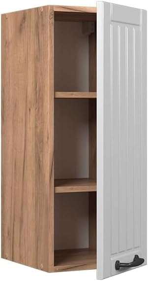 Pensile da cucina Fame-Line, Bianco casa di campagna, 30 cm, per la combinazione con altri moduli della serie Fame-Line