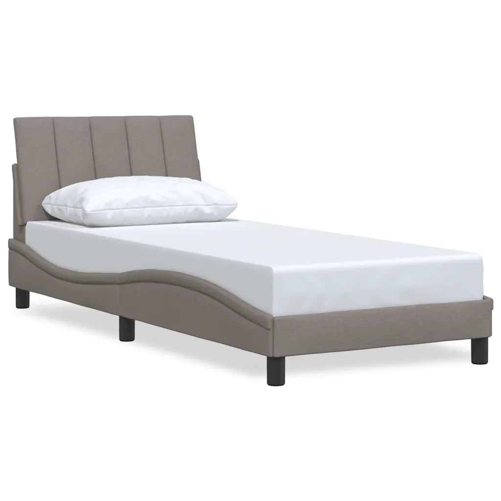 vidaXL Giroletto senza Materasso Tortora 80x200 cm Tessuto