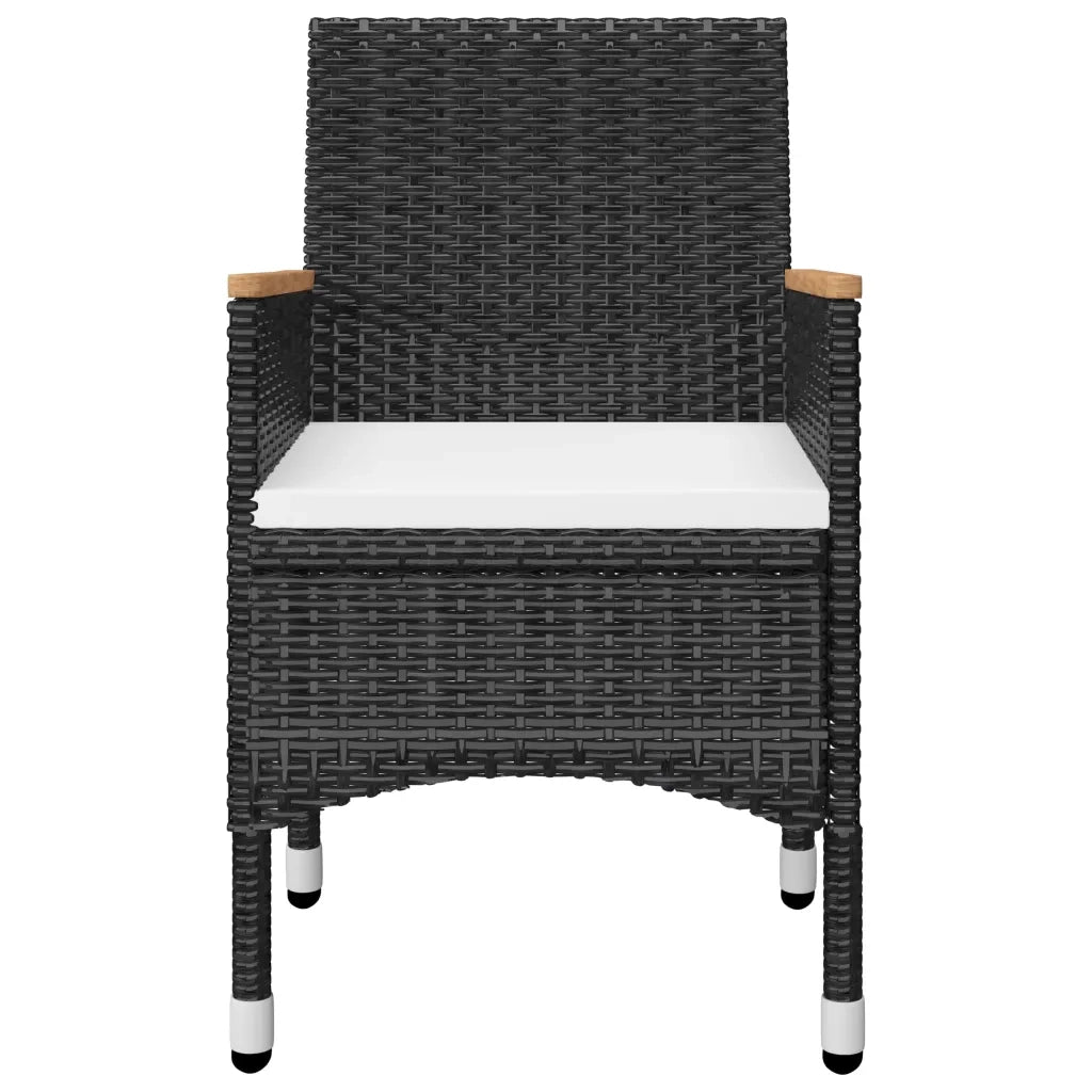 Set Mobili da Pranzo per Giardino 5 pz Nero cod mxl 41452