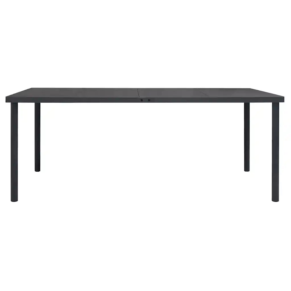 Tavolo da Pranzo per Esterni Antracite 190x90x74 cm in Acciaio 313088