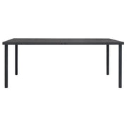 Tavolo da Pranzo per Esterni Antracite 190x90x74 cm in Acciaio 313088