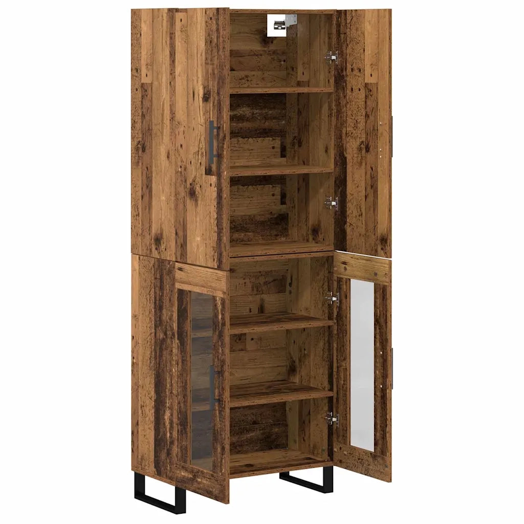 Credenza 2 pz | Madia | Buffet da pranzo | Armadio da pranzo Legno vecchio 69,5 x 34 x 180 cm