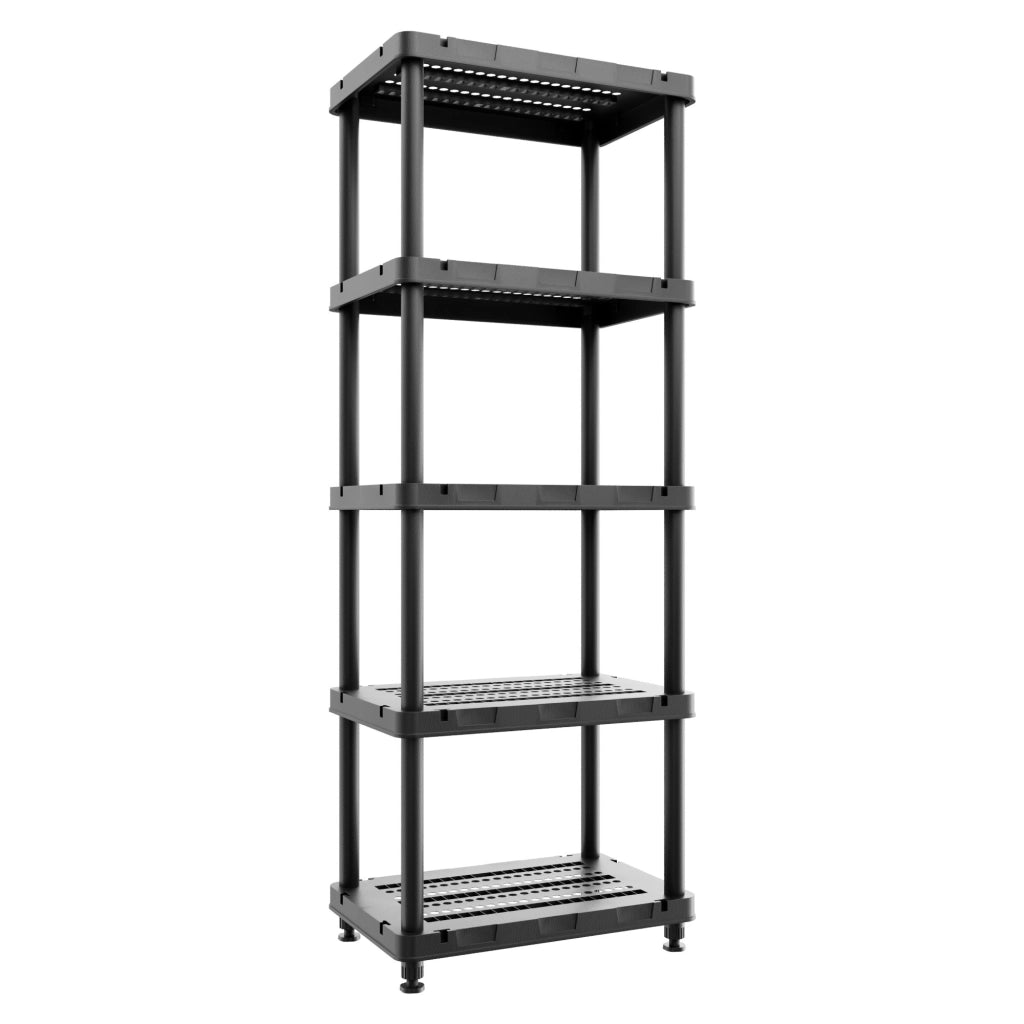 Titan X - Scaffale Modulare 5 Ripiani 90x45xH185 cm in Resina Nero