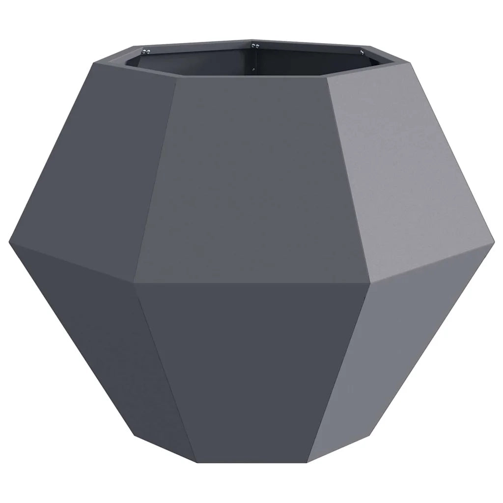 Fioriera | Cassetta per fiori | Vaso Antracite 75 x 75 x 60 cm Acciaio