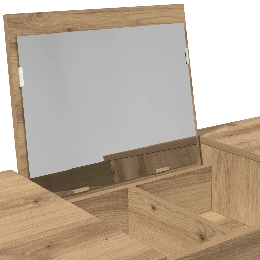 Toeletta con specchio Rovere Artigianale 100x45x76 cm