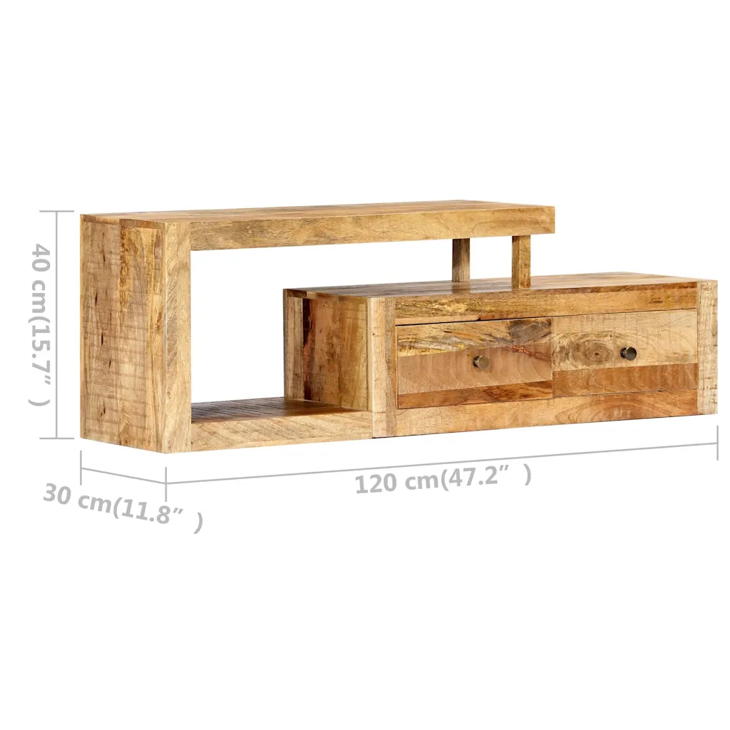 Mobile Porta TV 120x30x40 cm in Legno Massello di Mango 248099