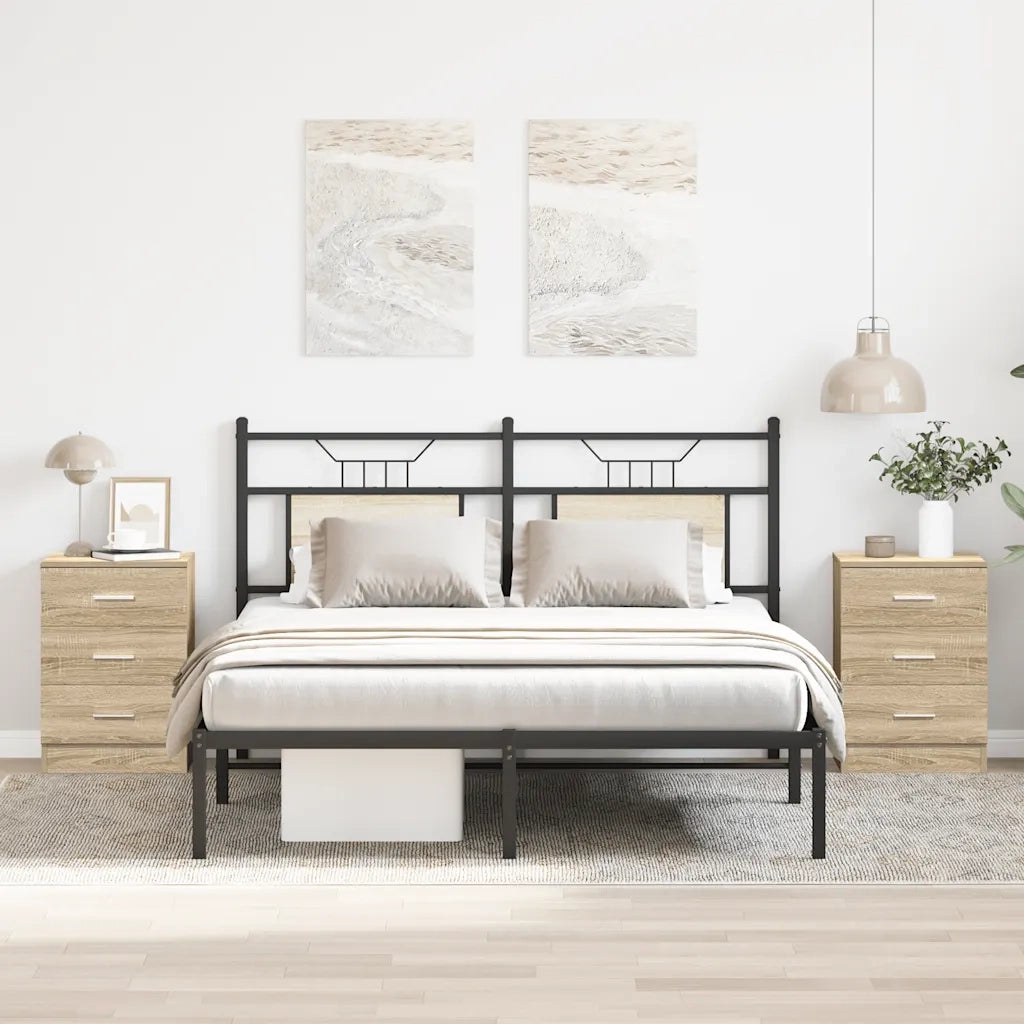Comodini 2 pz Rovere Sonoma 38x35x56 cm in Legno Multistrato 800457
