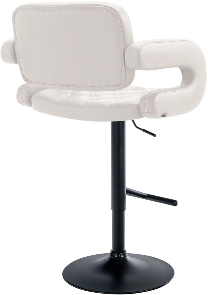 Sgabello Dublin in similpelle bianco,nero