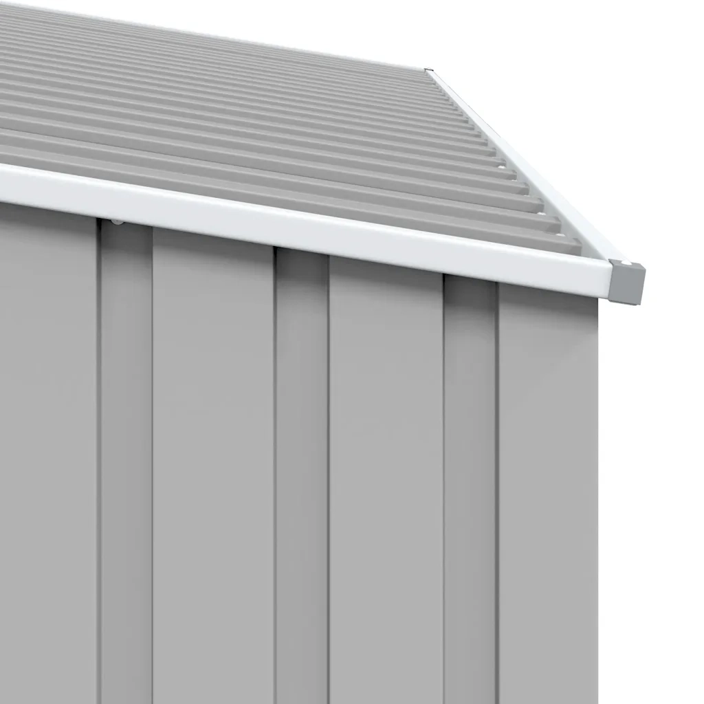 Capanno per Legna Grigio 245x98x159 cm in Acciaio Zincato 46294