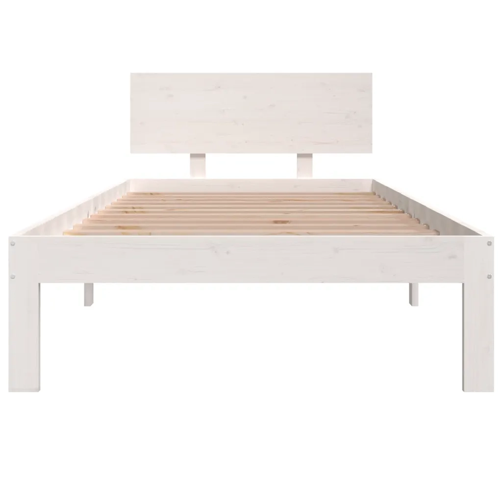 Giroletto Bianco in Legno Massello di Pino 90x200 cm cod mxl 63368