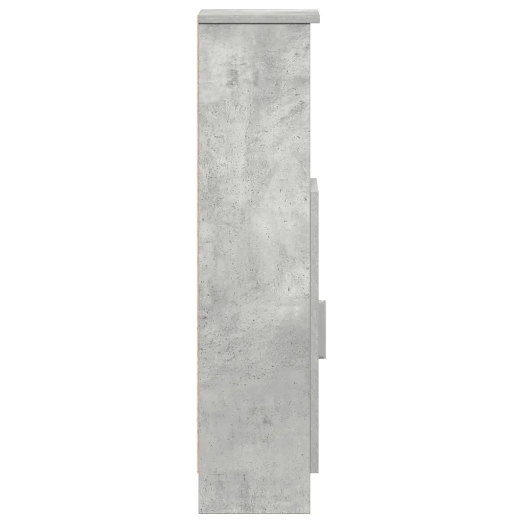 Mobile da Bagno con Portarotolo Grigio Cemento 20,5x22x90 cm 858500