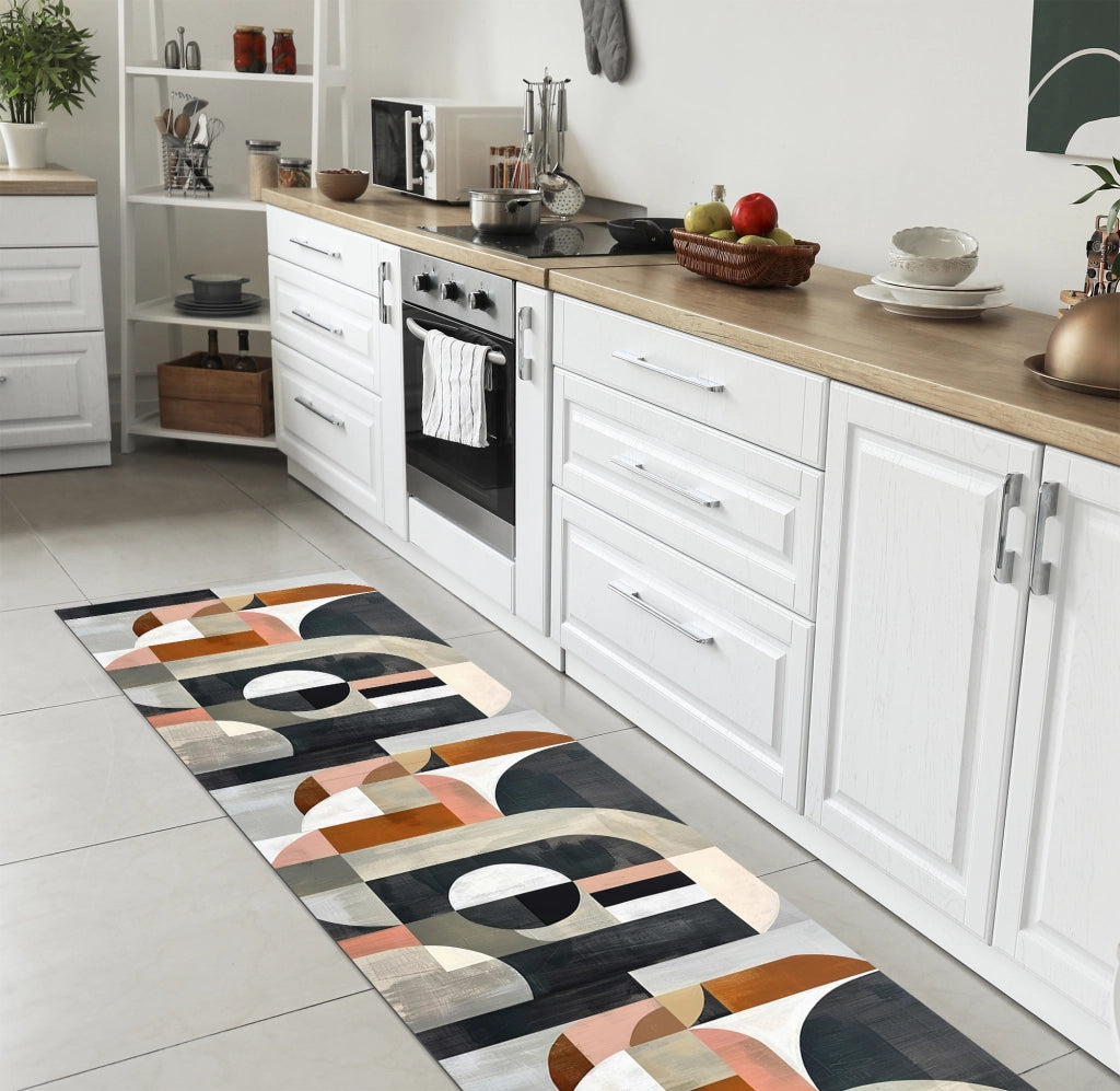 Tappeto Cucina Antiscivolo Made in Italy Passatoia Antimacchia Multiuso Corridoio Soggiorno Lavabile in Lavatrice - 50x100 - Picasso Grigia
