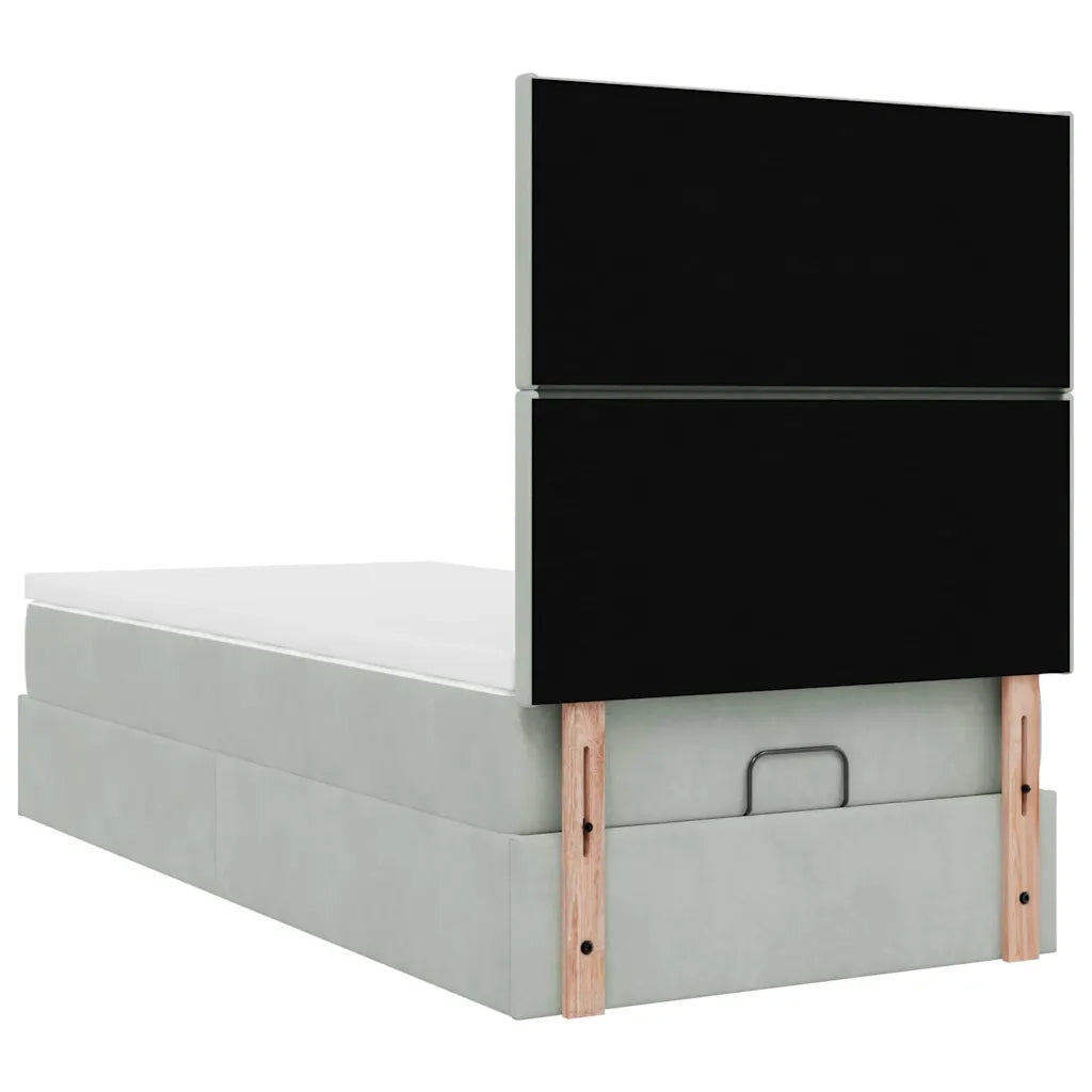 Struttura Letto Pouf con Materassi 90x190 cm in Velluto 3314216