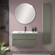Mobile bagno sospeso cannettato 90 cm verde Bali